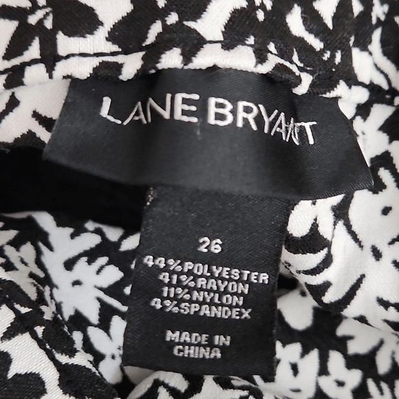 Lane Bryant Black White The Allie Holiday Pants Size 26 (2932) - Picture 5 of 7